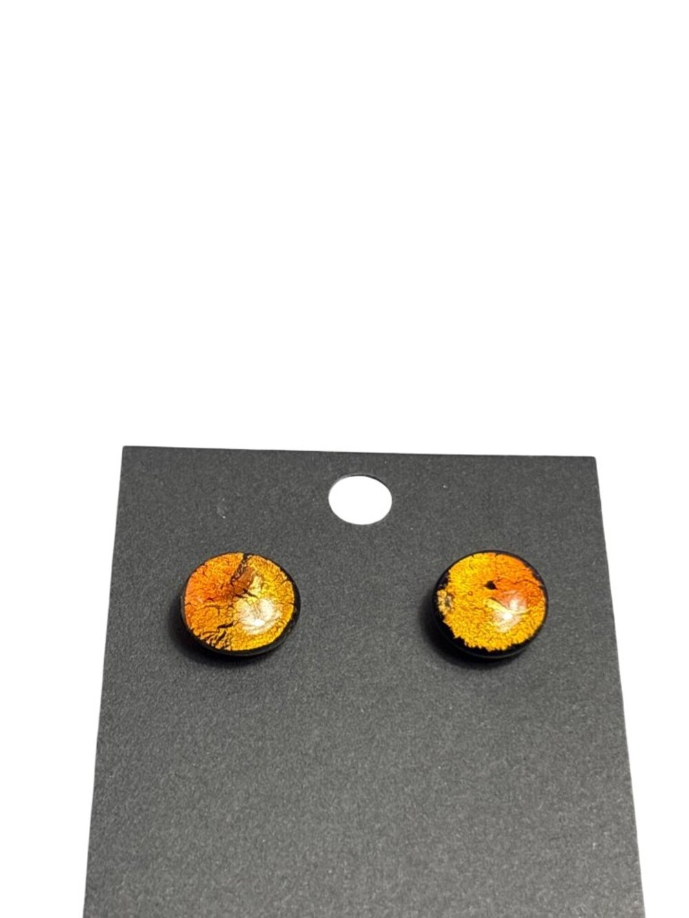 Art Glass Stud Earrings 0.5 inch